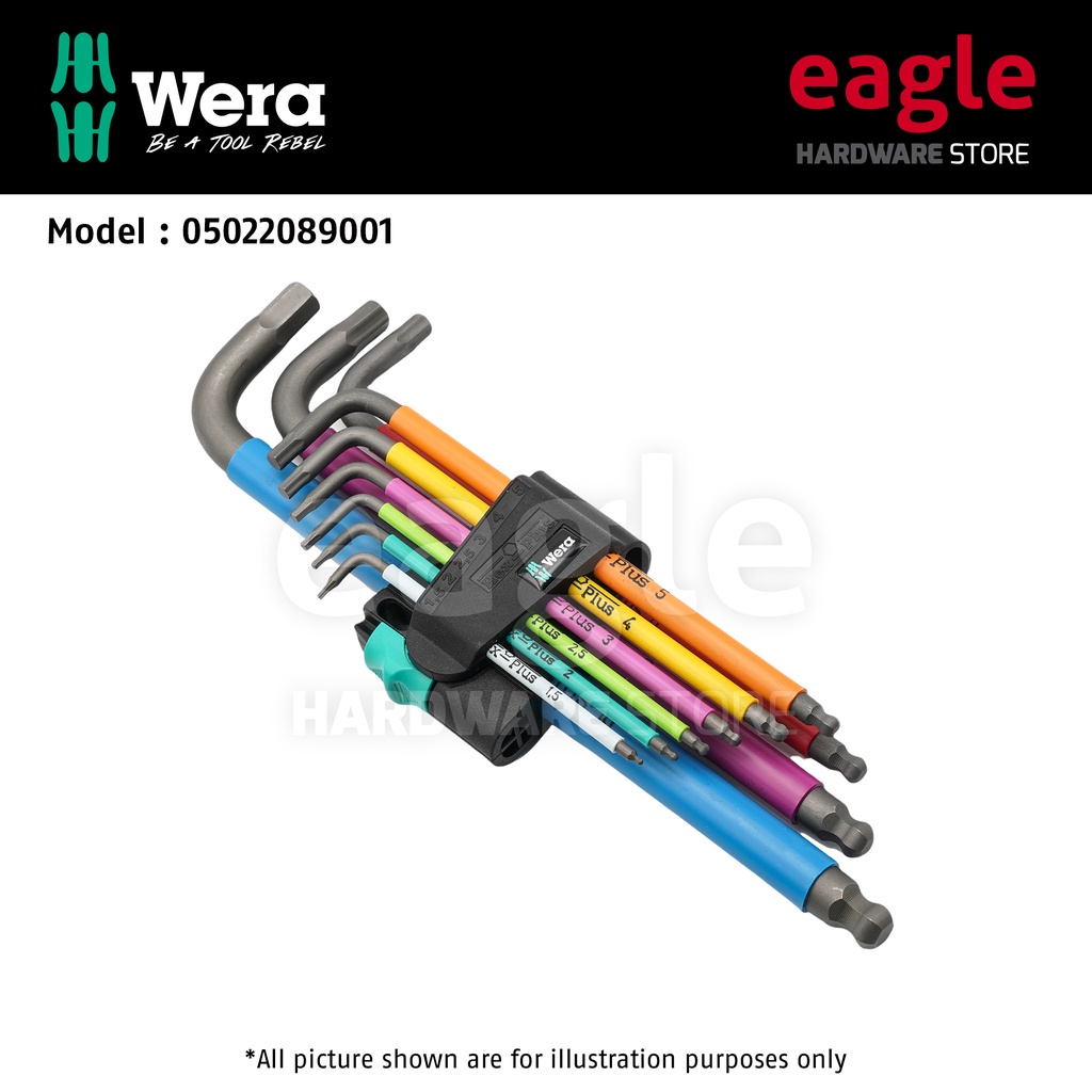 Set Wera 950/9 Hex-Plus Multicolour 2 – Chiavi Esagonali E Giraviti Professionali Per Viti A Svaso