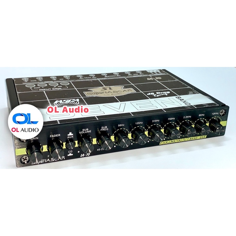 Qiilu égaliseur Voiture 7 bandes Audio Bass Restoration Digital Equalizer Audio Control IA-10 - Auto