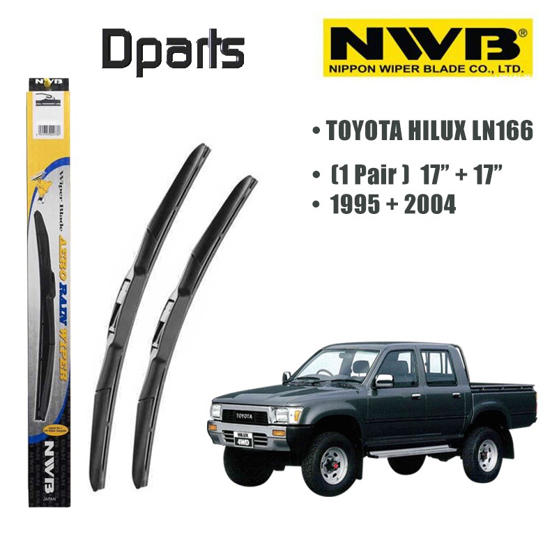 NWB Aero Rain Wiper Blade ( 17"/17" ) for Toyota Hilux LN166 ( Made in ...