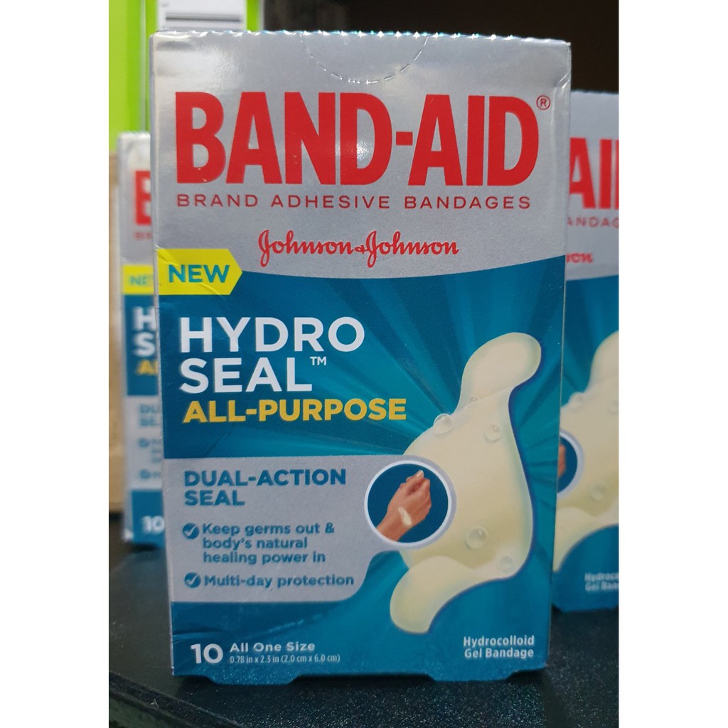 BandAid Hydro Seal ALL PURPOSE Adhesive Bandages, 10pcs per box