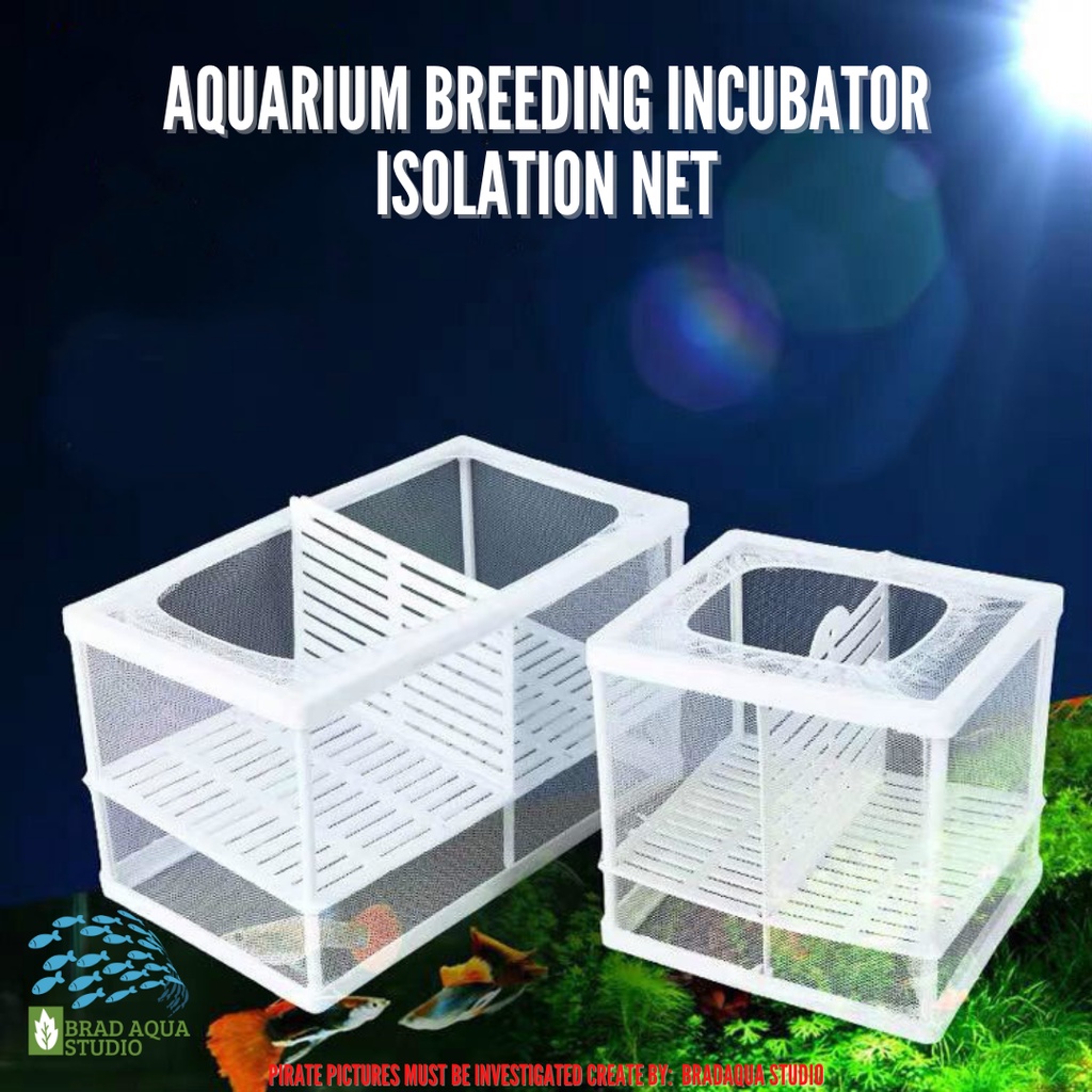 AQUARIUM Fish Tank Separation Net Breeding Incubator Isolation Net ...