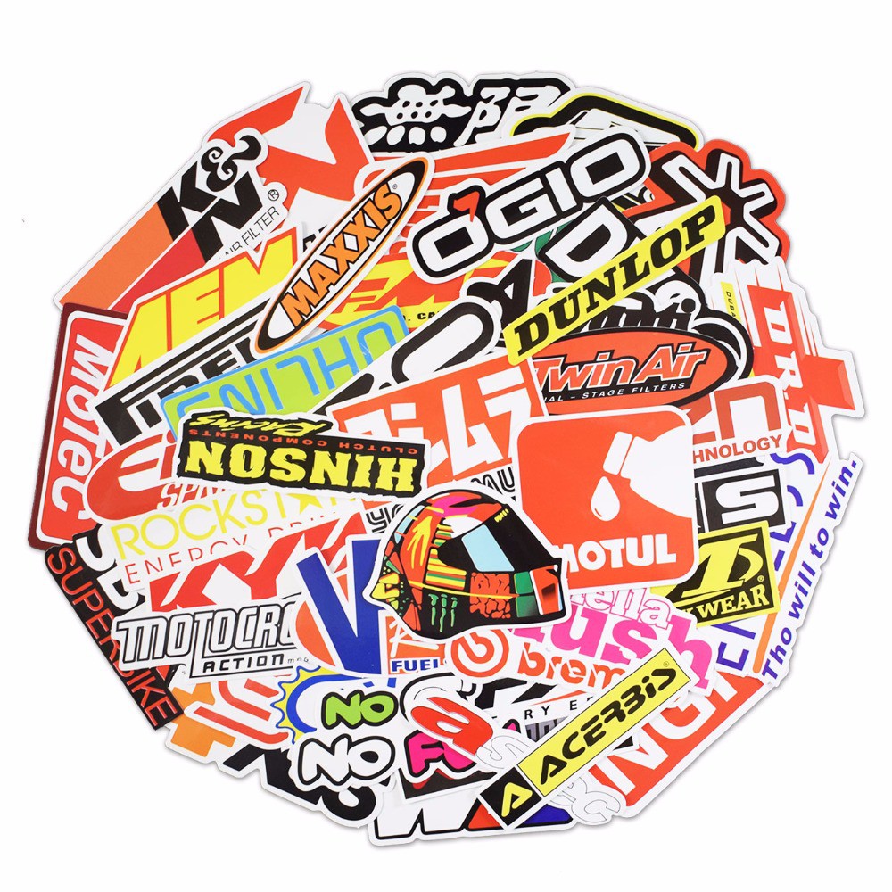 100 Pcs Racing Car Stickers Graffiti JDM Waterproof DIY Sticker for ...