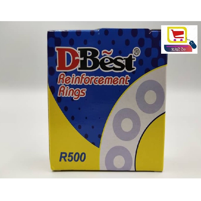 thumbnail image 2 of Self-Adhesive Paper Reinforcement Rings - Pack Of 1000, Strengthens Hole-Punched Paper For Binders & Files 2 of 6