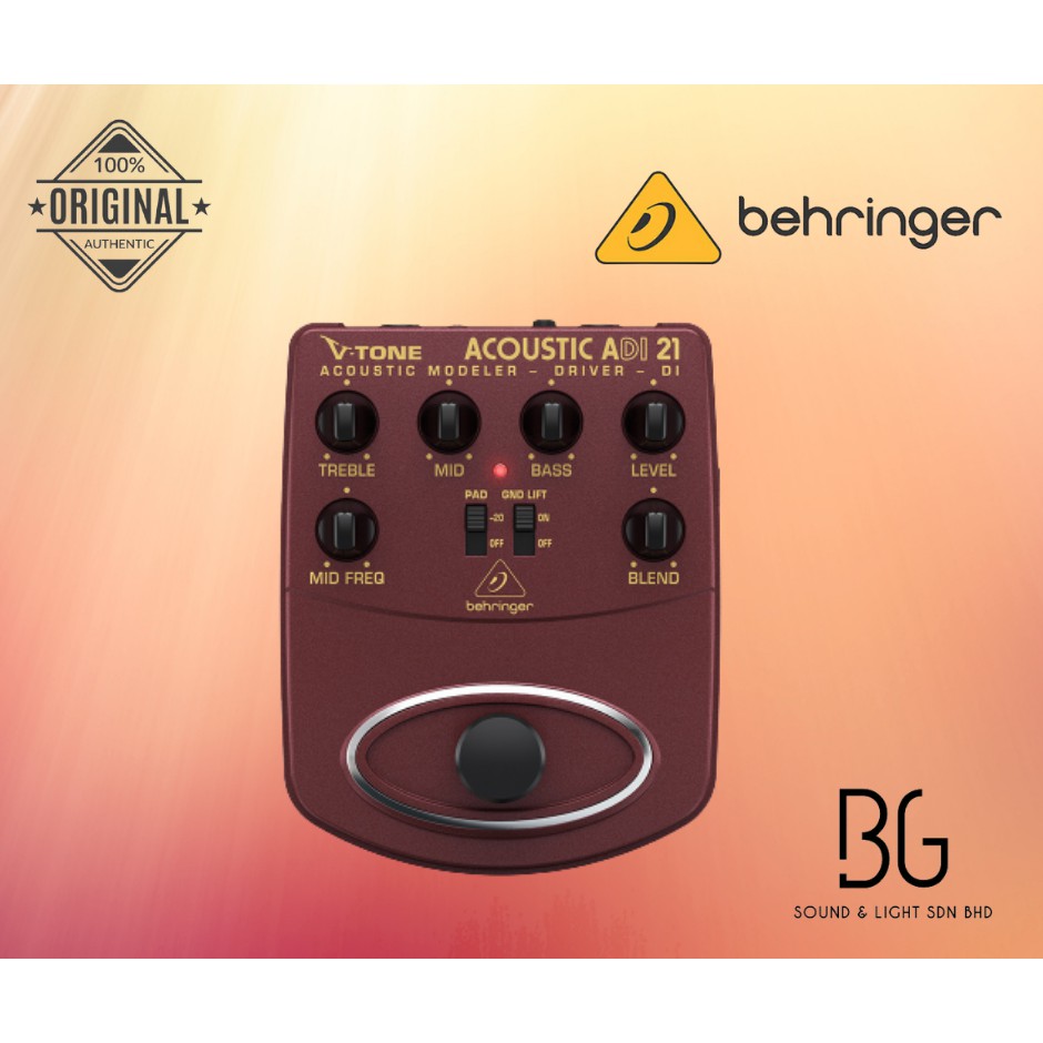 Behringer ADI21 V-Tone Acoustic Driver DI Pedal (ADI-21 / ADI 21