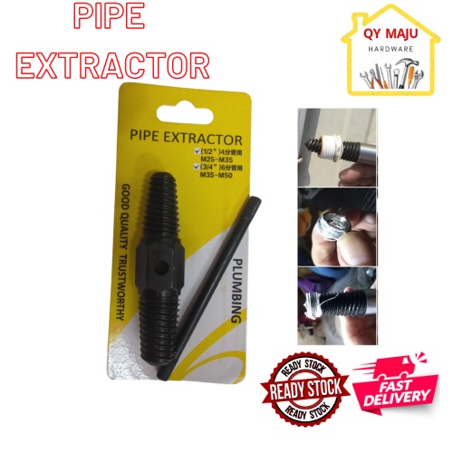 Pipe Extractor Set Remover Broken Pipe Extractor Remover DIY Screw ...
