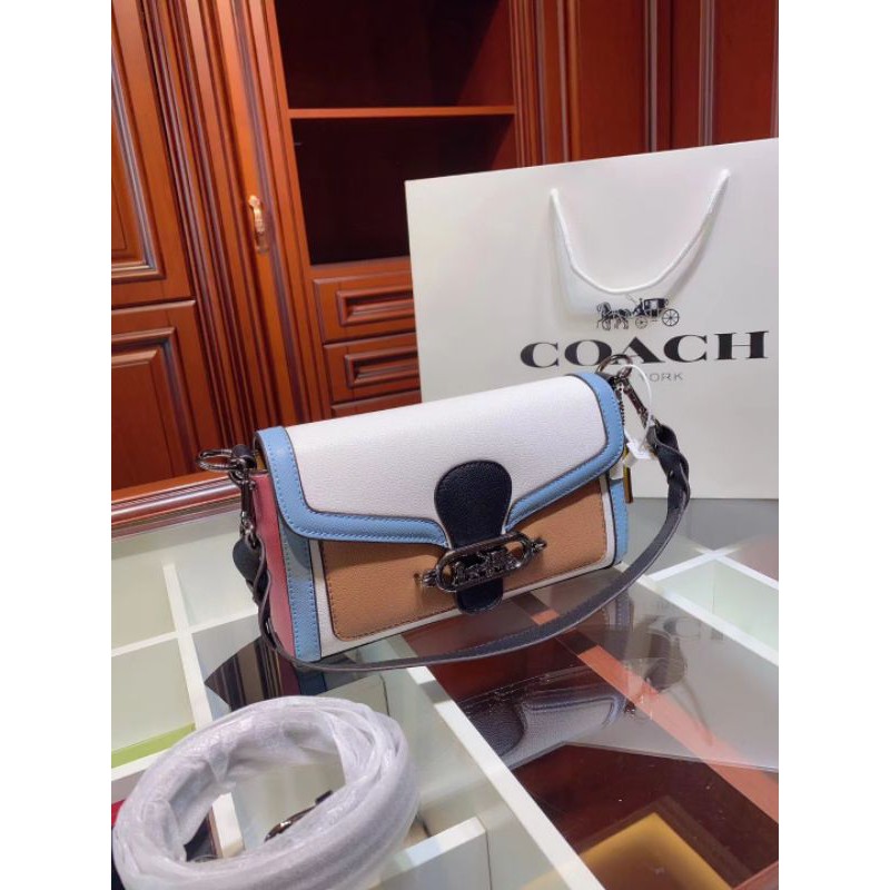 🔥Limited Edition🔥 COACH TABBY C-91070 Jade Carriage Mix-Tone