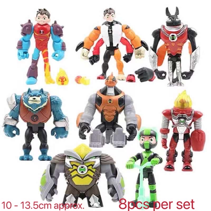 Ben 10 Alien 8pcs Anime 13cm Action Figure Collectibles Display Cake Topper Birthday Gifts Toys Ready Stock In Malaysia I.275063649
