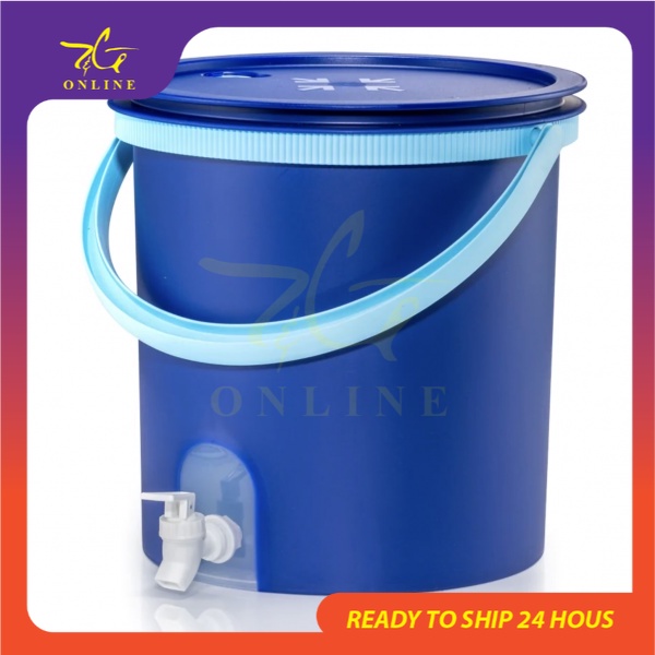 Tupperware 145l Water Dispenser Blue Biru Airtight Liquid Tight Giant Bekas Air Canister 9324