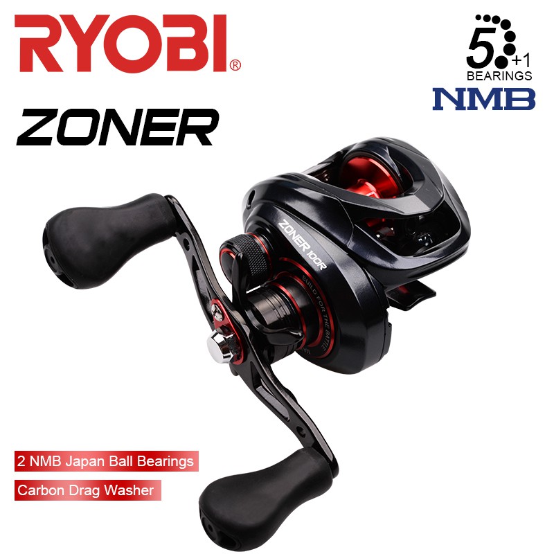 RYOBI ZONER Baitcasting Fishing reel 5+1BB 7.2:1 Gear Ratio Max