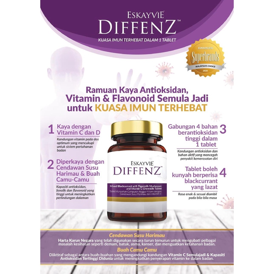 Eskayvie diffenz vitamin C vitamin D ORIGINAL HQ - READY STOCK | Shopee ...
