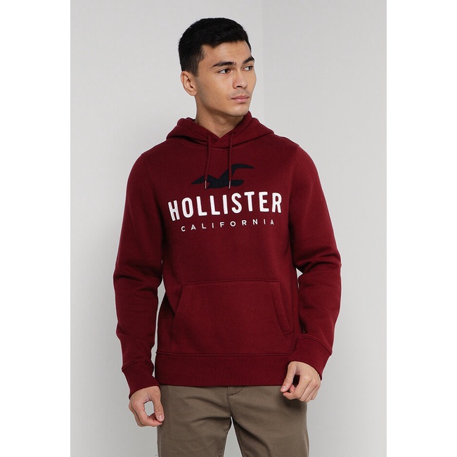 Hollister cheap hoodie burgundy