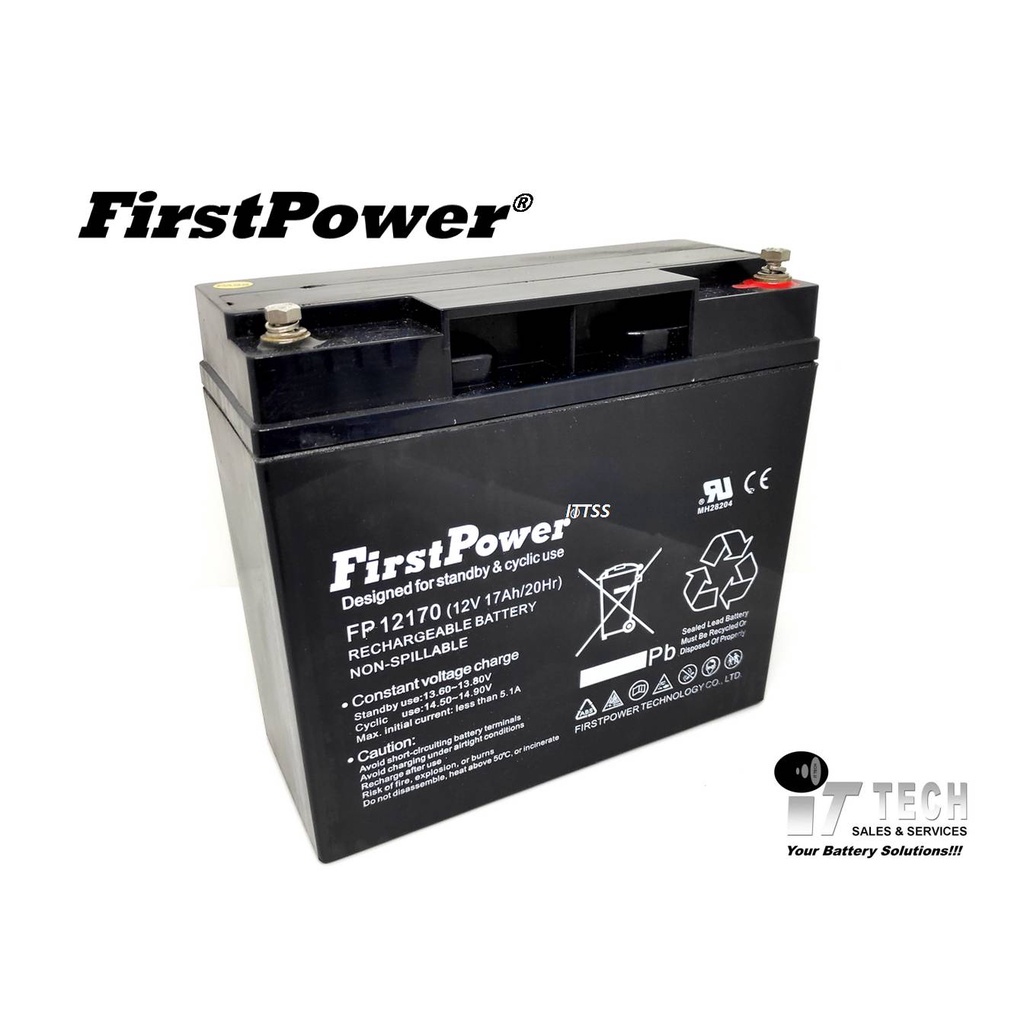 Firstpower 12v 17ah Rechargeable Sealed Lead Acid Battery For Scooter 