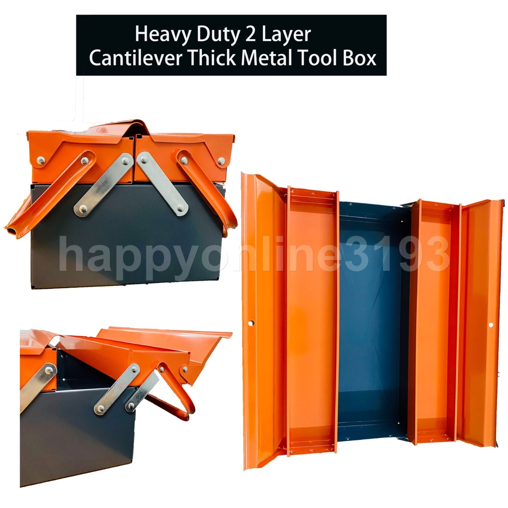 Danmi Heavy Duty 2 / 3 Layer Cantilever Thick Metal Tool Box | Shopee ...