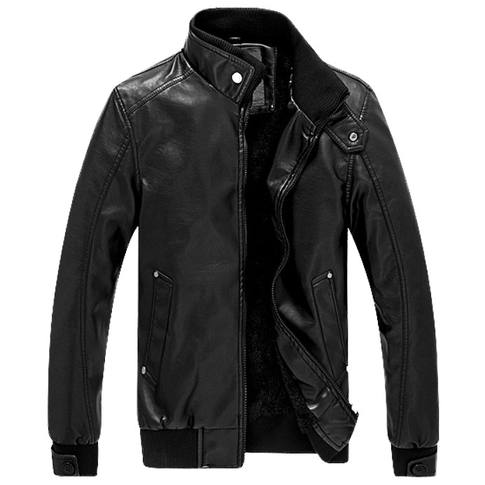 JAKET KULIT MOTORSIKAL LELAKI JENIS BERKOLAR | MEN'S MOTORCYCLE PU ...