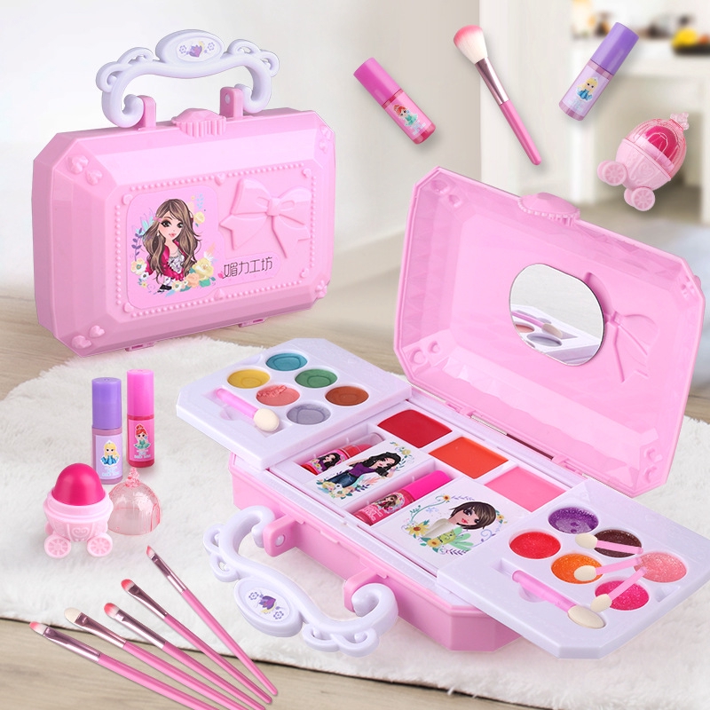 Kids Makeup Kit for Girls 29 Pcs, Washable Real Makeup Kit with Cosmetic  Bag, Safe & Non-Toxic Little Girls Play Makeup Set for 5+ Years Old Little