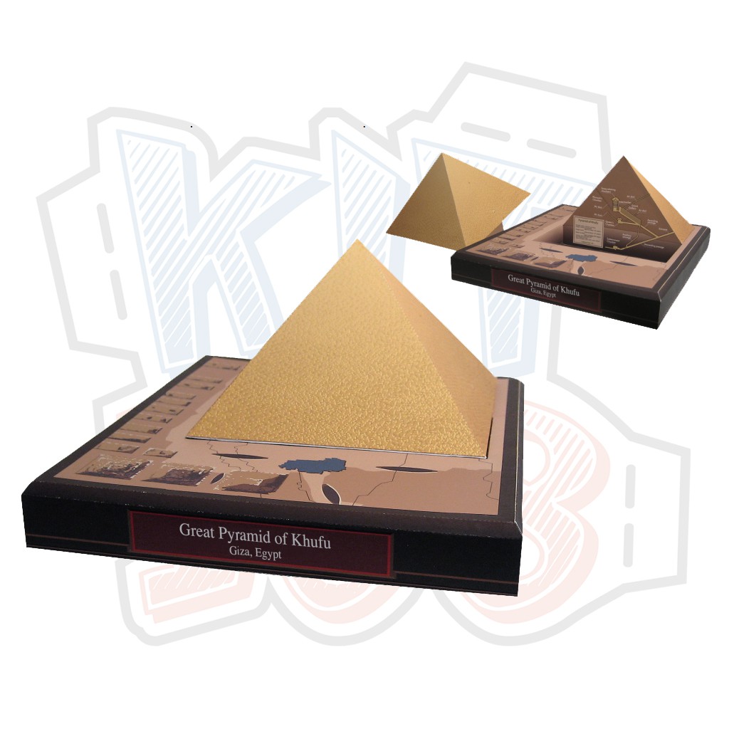 Architectural paper model of Egyptian Pyramid Great Pyramid of Khufu ...