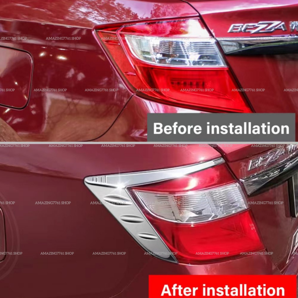 AMAZING PERODUA BEZZA 2016-2024 CAR REAR TAIL LAMP TRIM COVER GARNISH ...