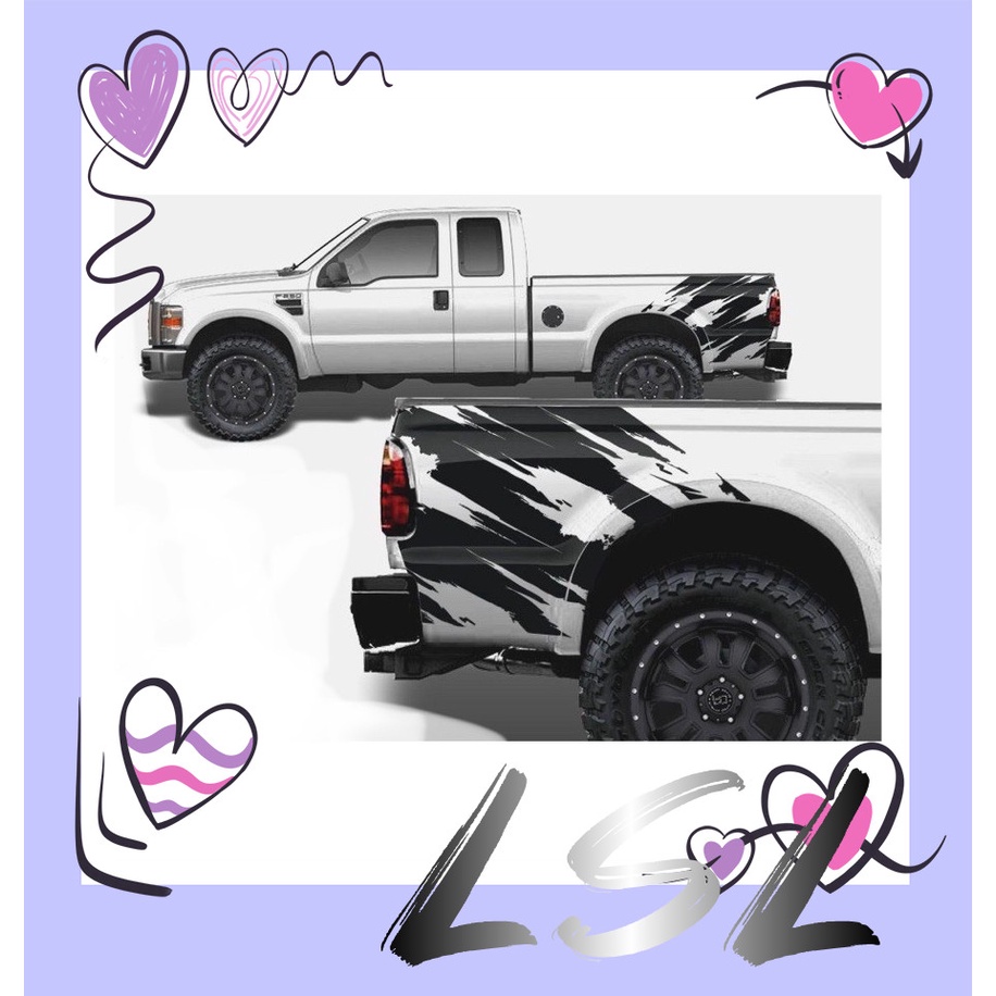 (Ready Stock) 4x4 Car Side Body Sticker Toyota Hilux Revo Side Body ...