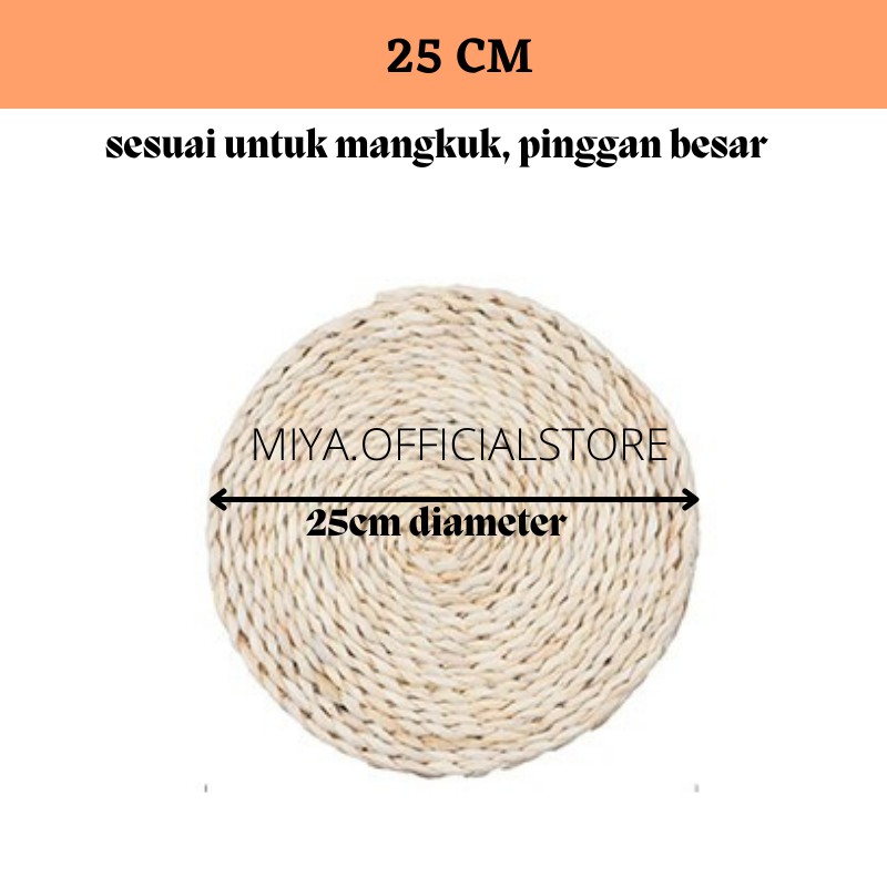 Rotan Alas Pinggan Meja Makan Round Table Placemat For Dining Table ...