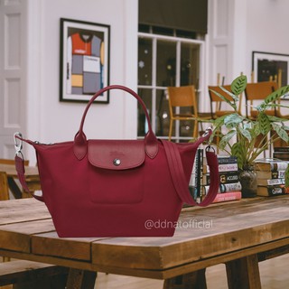 Longchamp Le Pliage Neo Small Top Handle Bag in Red