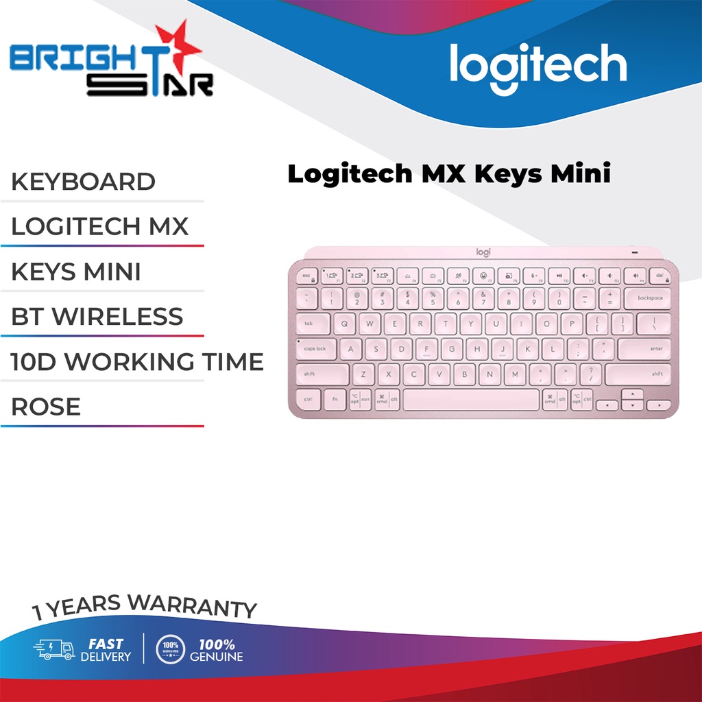 Logitech Mx Keys Mini Bt Wireless Keyboard | Shopee Malaysia