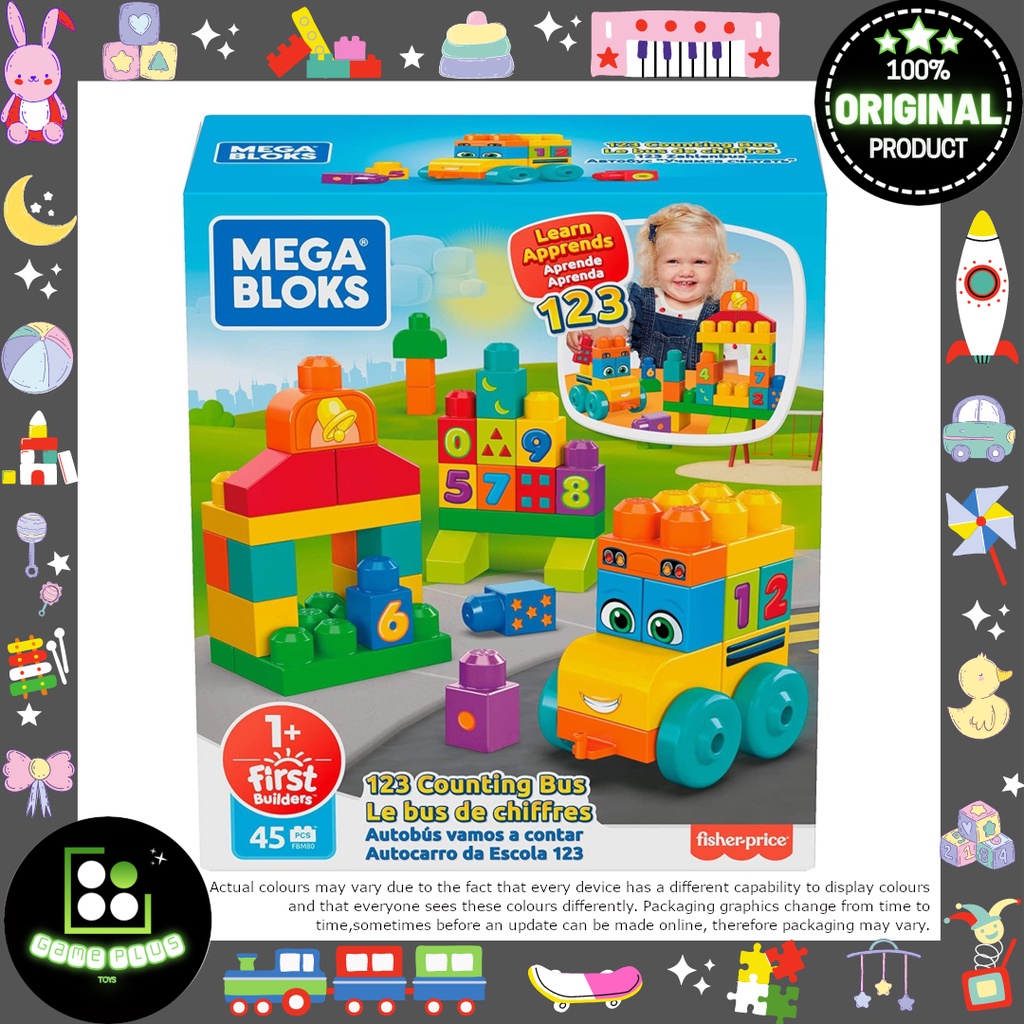 Mega bloks hot sale counting bus