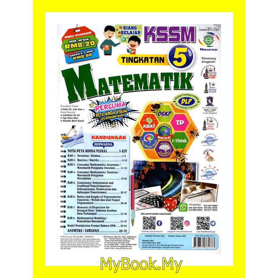 Myb Buku Latihan Riang Belajar Kssm Tingkatan Matematik