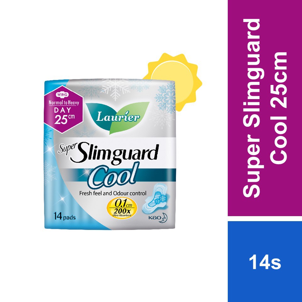 LAURIER Super Slimguard Cool Day (25cm X 14s) | Shopee Malaysia