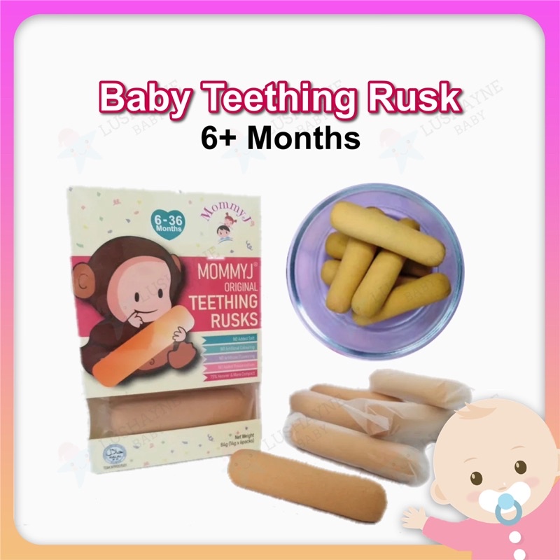 Baby Food MommyJ Mommy J Teething Rusks 84g Gluten Free 6+ Months Biskut Snek Bayi Baby Snack 6