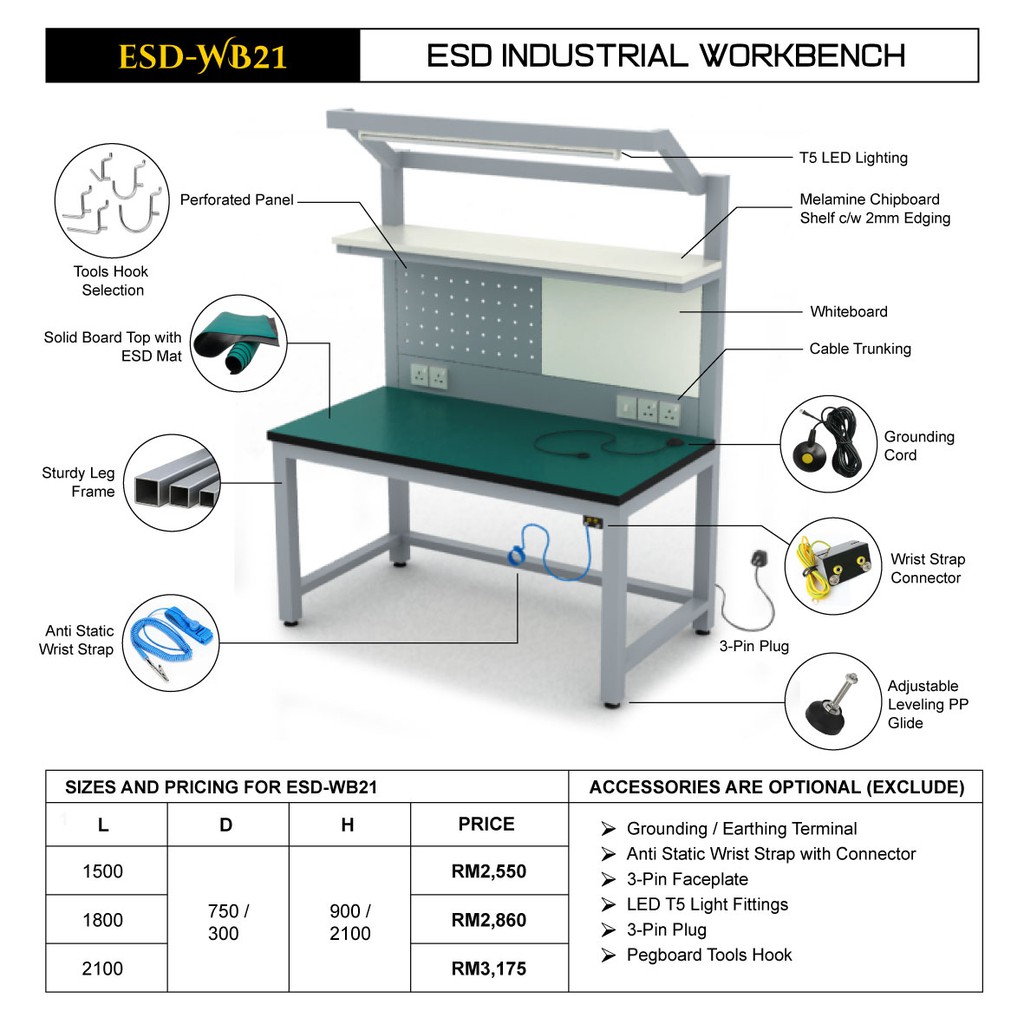 ESD INDUSTRIAL WORKBENCH SERIES 21 Shopee Malaysia