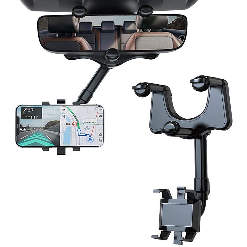 【Super Strong Quality】In-Car Rear View Mirror Mount GPS Phone Holder ...