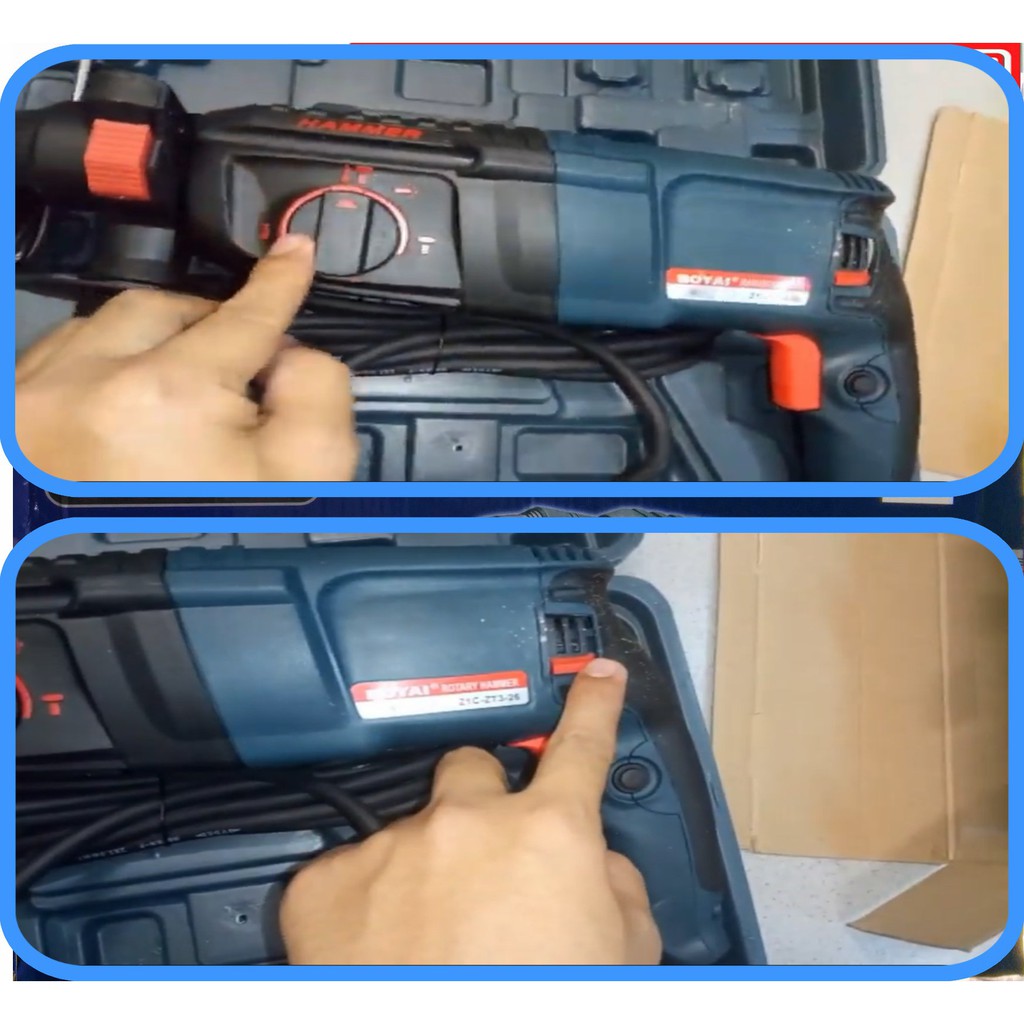 BOYAI Rotary Hammer Power Drill Set Z1C ZT3 26 100 full cooper wire Shopee Malaysia
