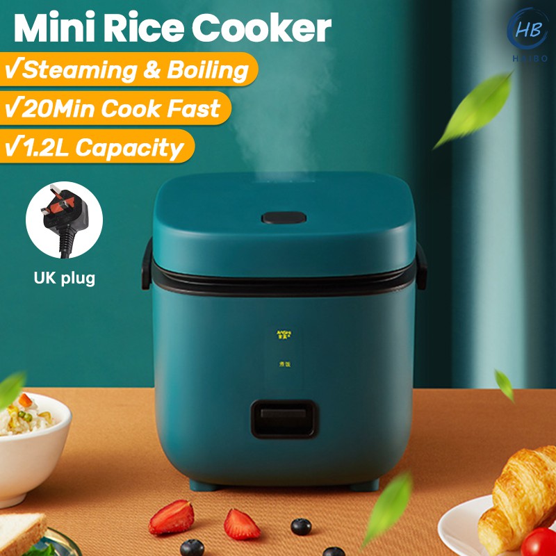 Small Rice Cooker 1-2 Person With Steaming Basket 1.2l Mini