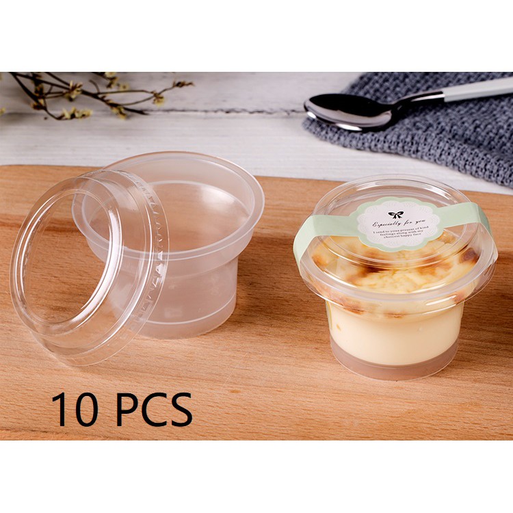 130ml 250ml 300ml Plastic Disposable Yogurt Container PP Material Pudding  Cups