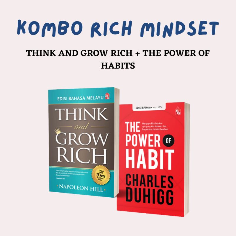 Think And Grow Rich | The Power Of Habit | KOMBO Rich Mindset | Buku ...