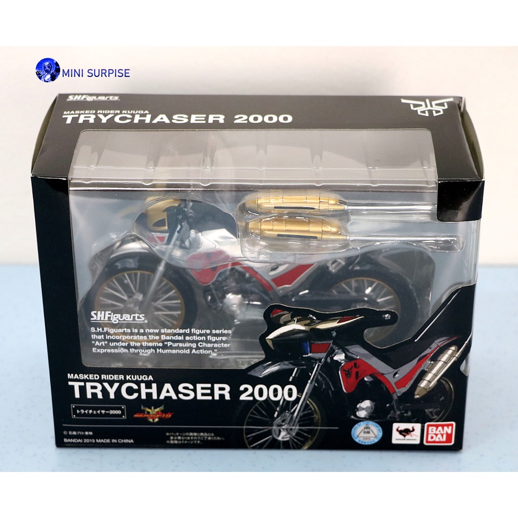 Bandai Tamashii Nations S.H.Figuarts Trychaser 2000 – Action Figure Di Kamen Rider Kuuga, Moto In PVC/ABS, 170mm, Con Supporto