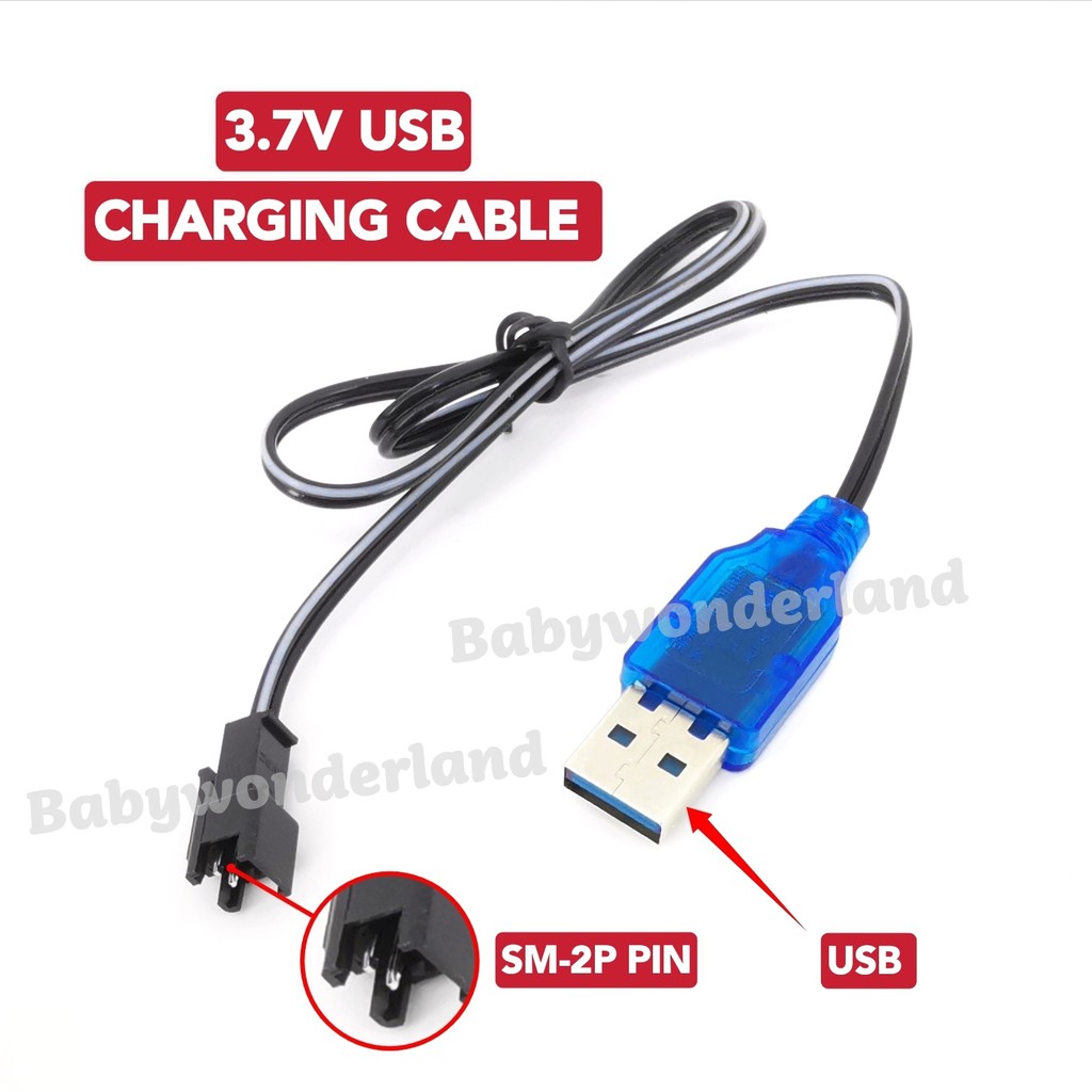 3pcs 3.7V USB Charger Cable With SM-2P Connector For RC Cars Trucks Boats And Stunt Vehicles 37v Rechargeable Li Ion And Li Po Battery Charger For Remote Control Toys