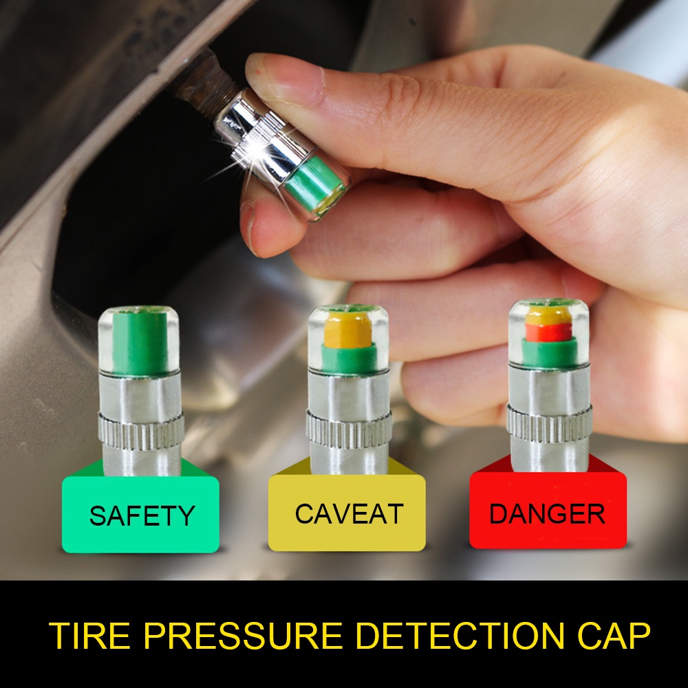 MKR 1pc Car Tire Tyre Alert air Pressure Gauge Valve Cap Monitor