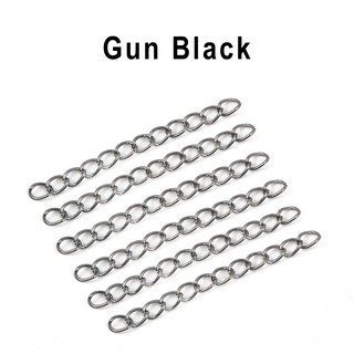 50pcs/lot 50mm Length Extended Extension Tail Chain Silver Color