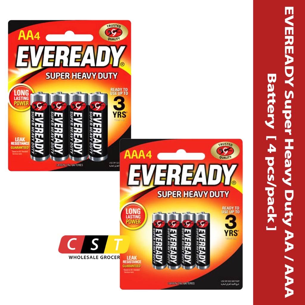 Eveready Super Heavy Duty Aa Aaa Battery 4 Pcspack Shopee Malaysia 3222