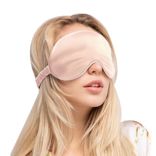 Blindfolds, Silk Sleeping Mask Soft Smooth Sleep Mask for Eyes Travel Shade  Cover Rest Relax Sleeping Blindfold Eye Cover Sleeping Aid (Color : Black)