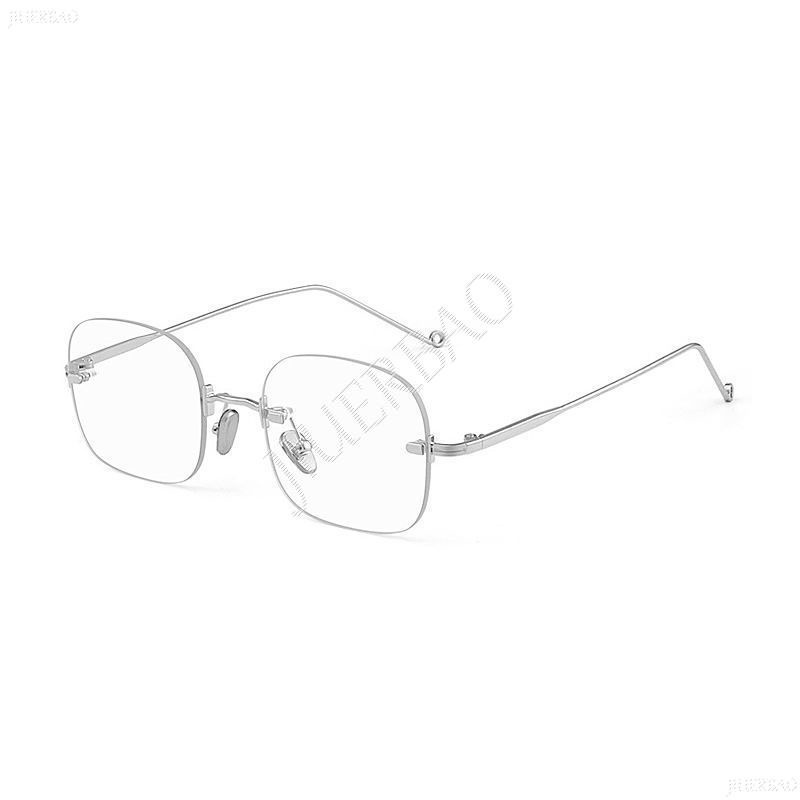 Korean Style Square Frameless Eyeglass Shades for Women anti blue light