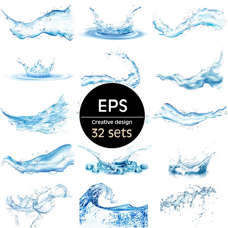 Background Design Template Bundle Pack / Water Ripples / water Waves ...
