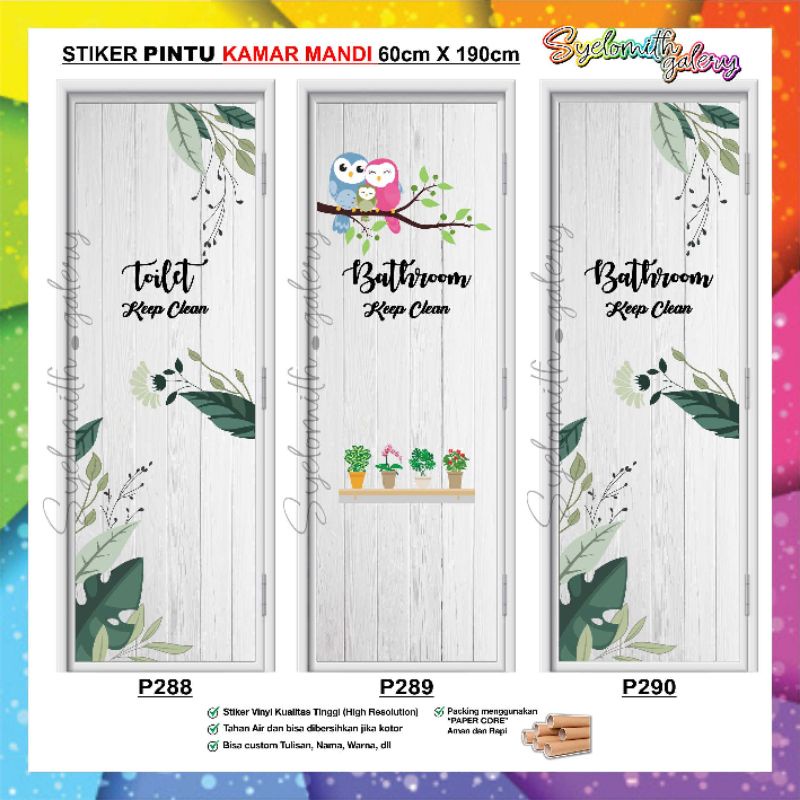 MINIMALIST BATHROOM DOOR STICKER | Shopee Malaysia