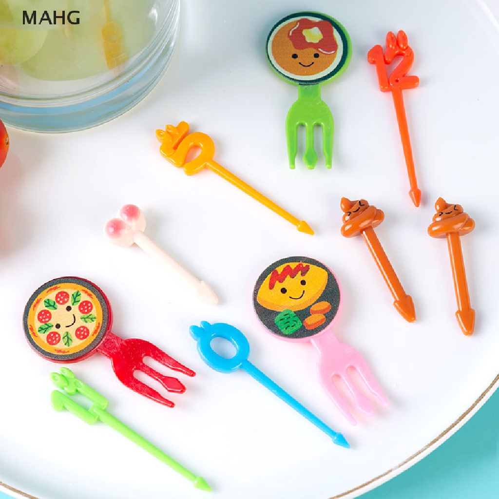 Lovely 6pcs Fruit Fork Gift Box Set 18/8 Stainless Steel Fruit Fork For