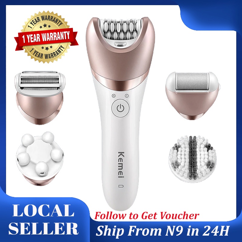 Kemei 5 in 1 Shaver Epilator 💖Ready Stock MY💖 KM8001 Rechargeable Women