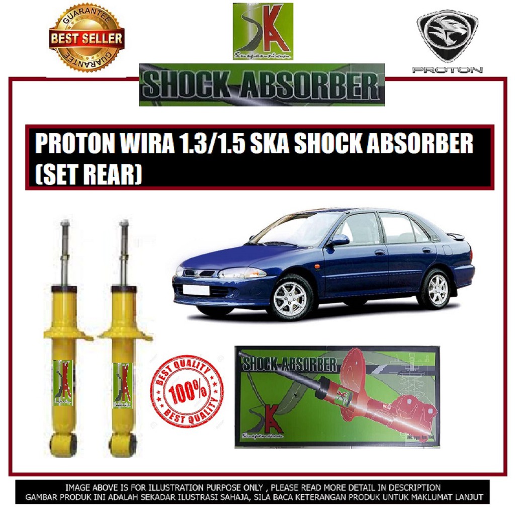PROTON WIRA 1.3 / 1.5 SKA SHOCK ABSORBER ( SET REAR ) | Shopee Malaysia