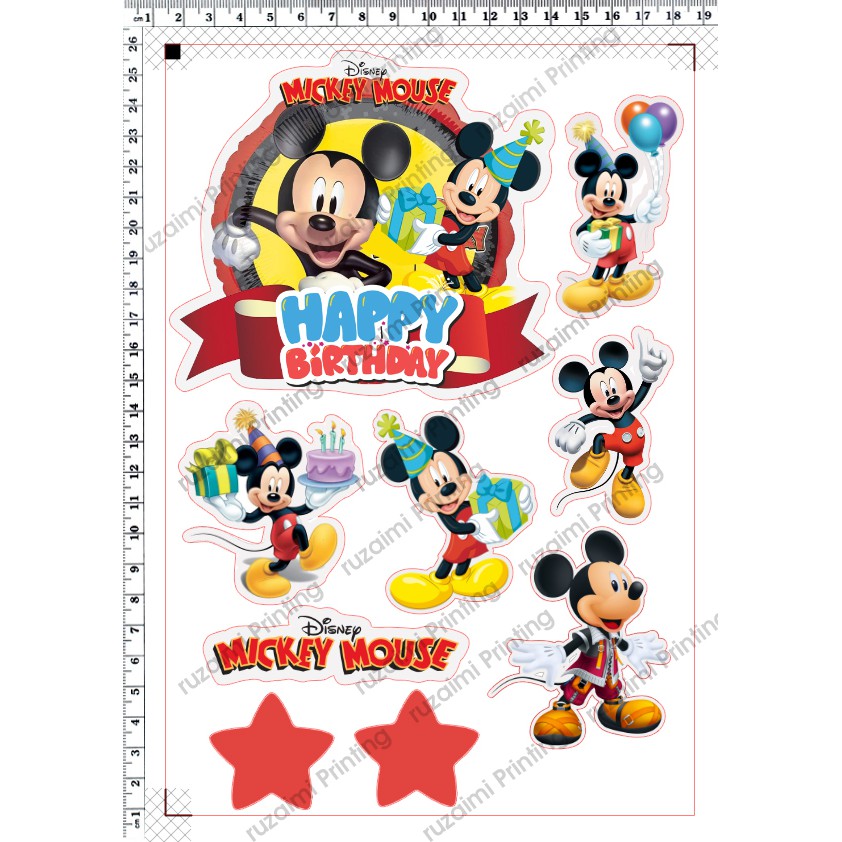 Mickey Mouse Cake Topper 001 