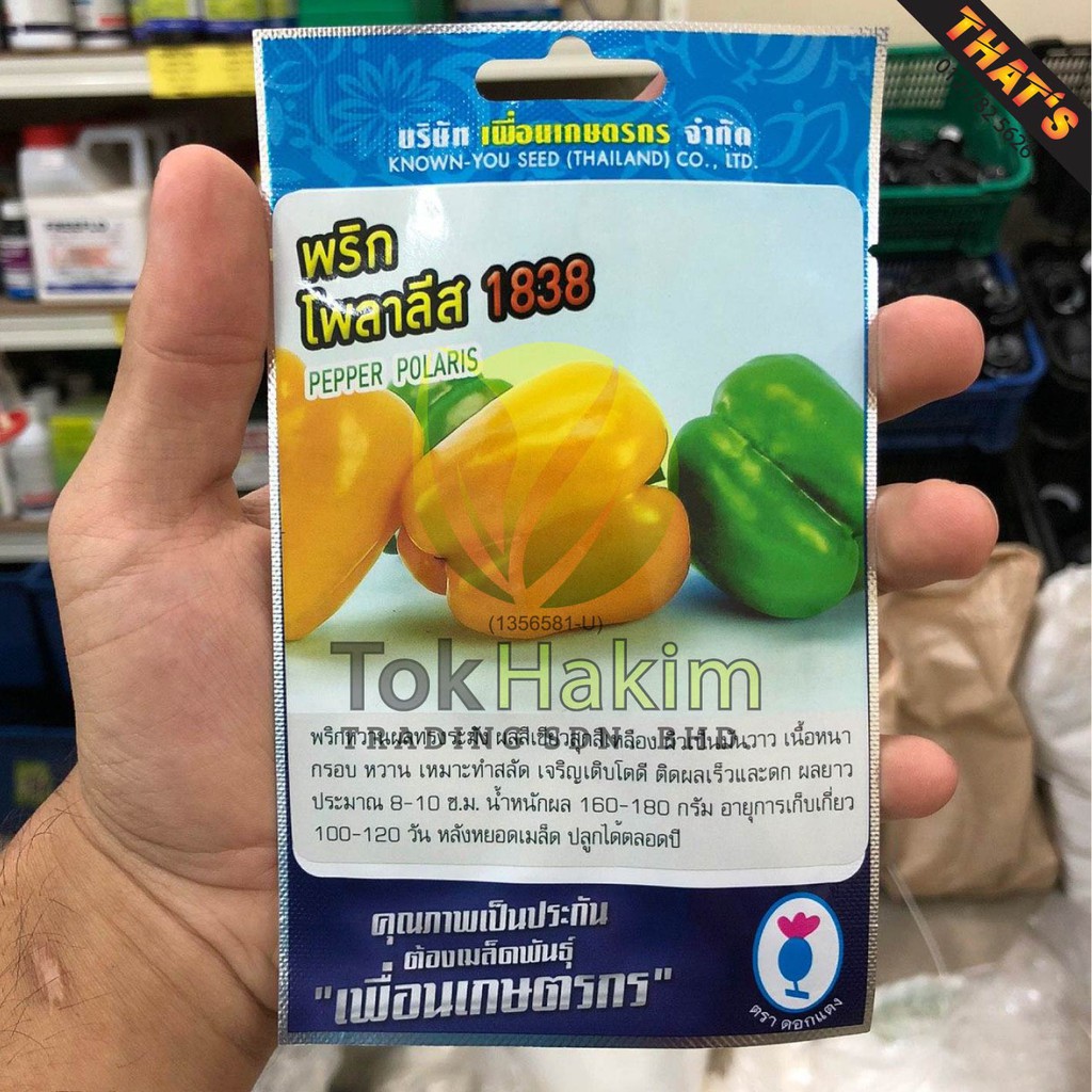 Benih Capsicum Cili Benggala Kuning Cap Known You Seed 10 Biji