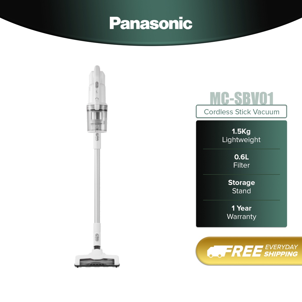 Panasonic Cordless Stick Vacuum Cleaner MCSBV01W147 Shopee Malaysia